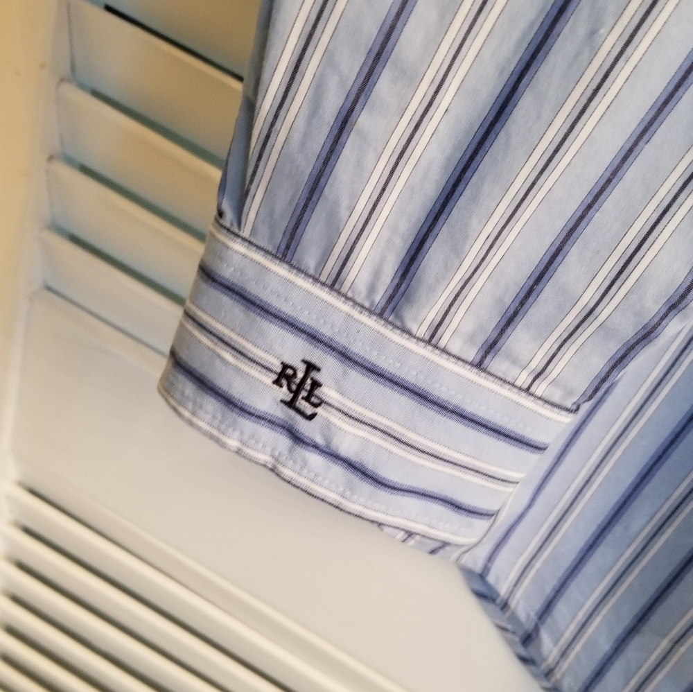 Lauren RL ruffled stripe shirt - Picture 5 of 7